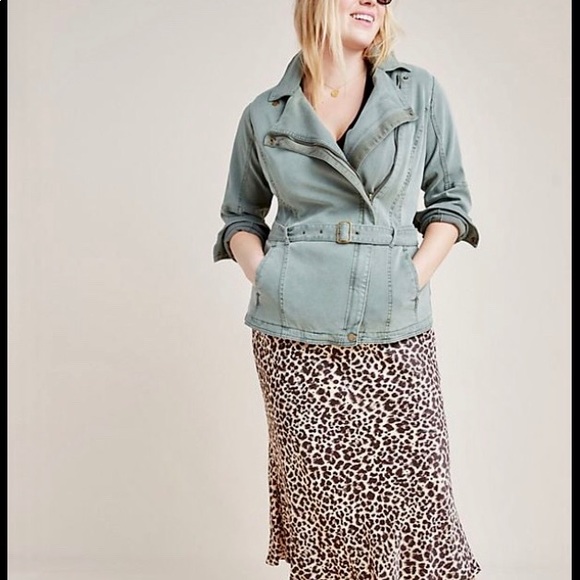Anthropologie Everyday Belted Moto Jacket - Picture 2 of 3